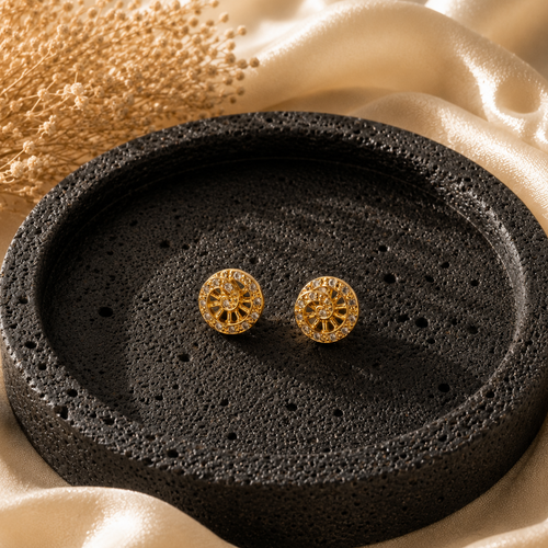 Celestial Spiral Gold Stud_1