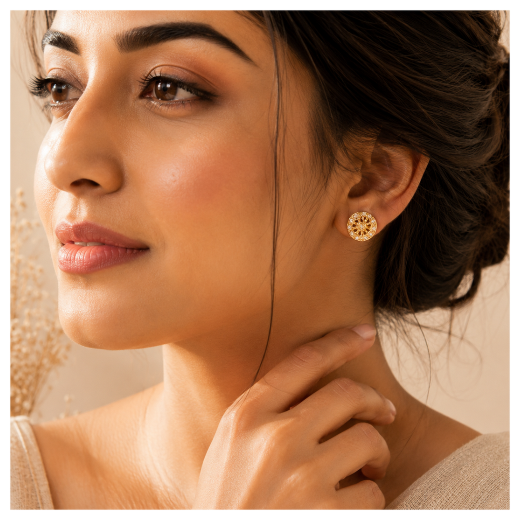 Celestial Spiral Gold Stud_Model