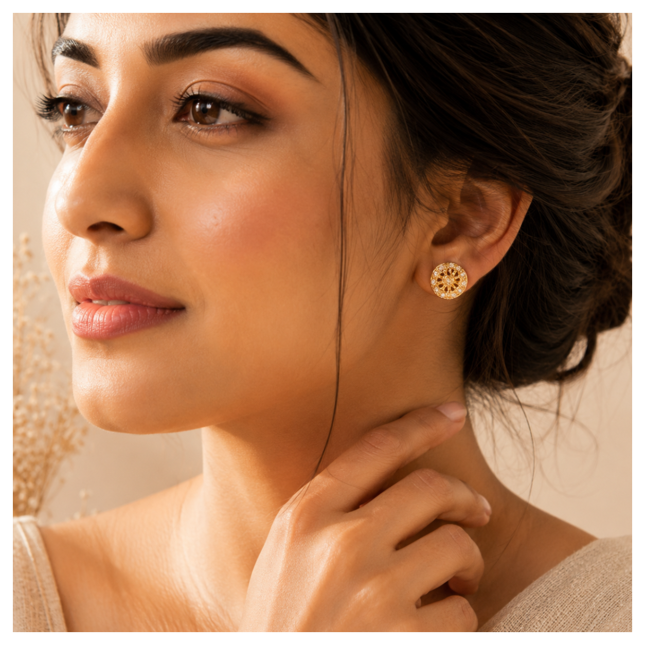 Celestial Spiral Gold Stud_Model