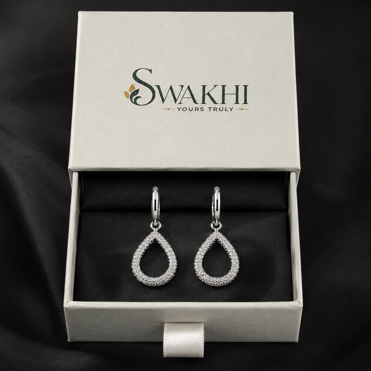 Celeste Teardrop Hoop Earrings