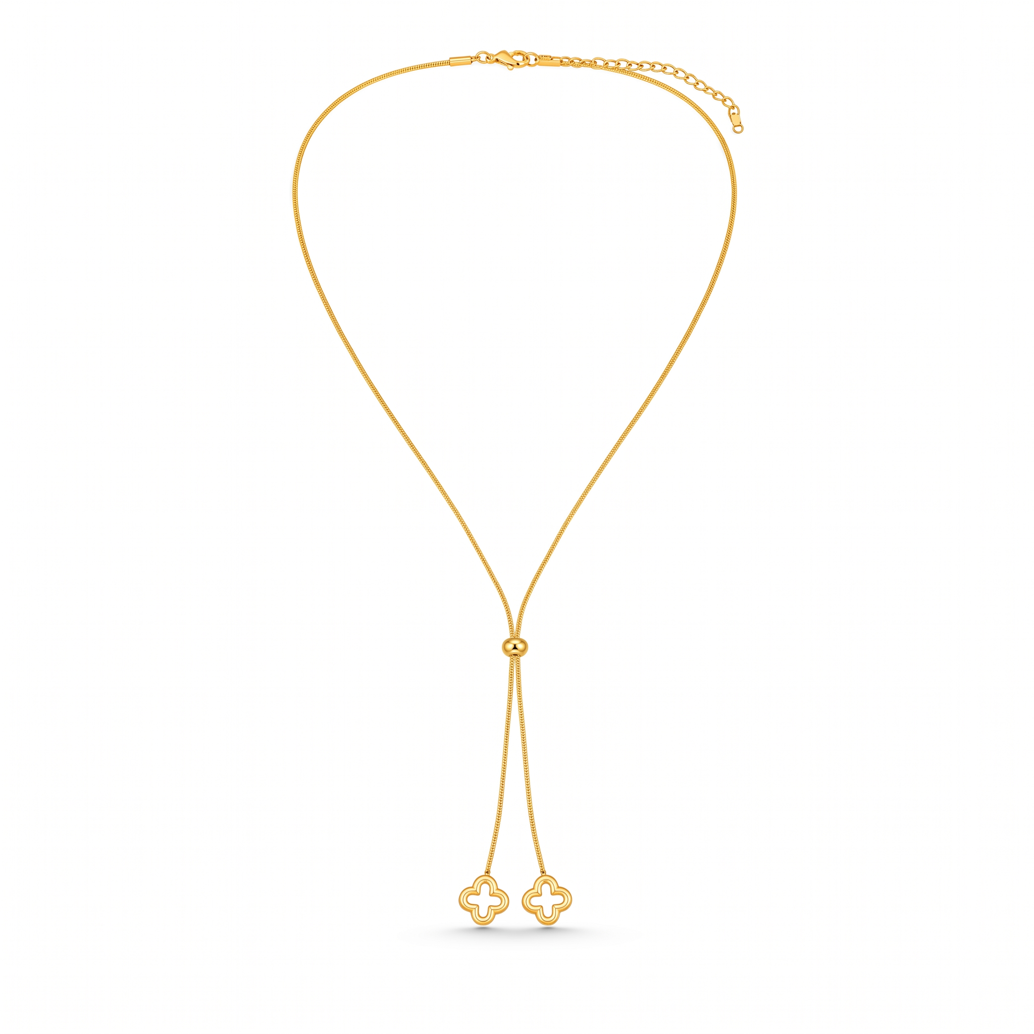 Double Clover Drop Pendant on a white background