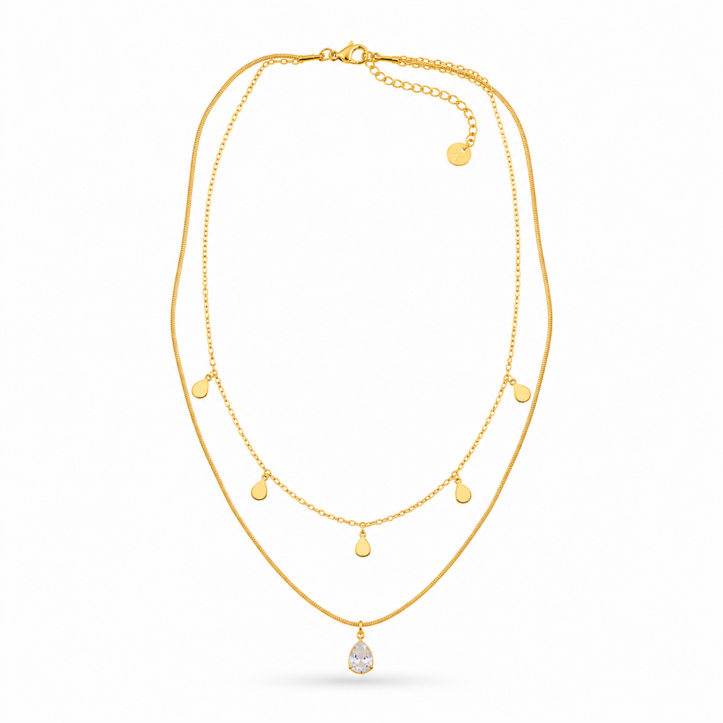 Layered Teardrop Pendant on a white background