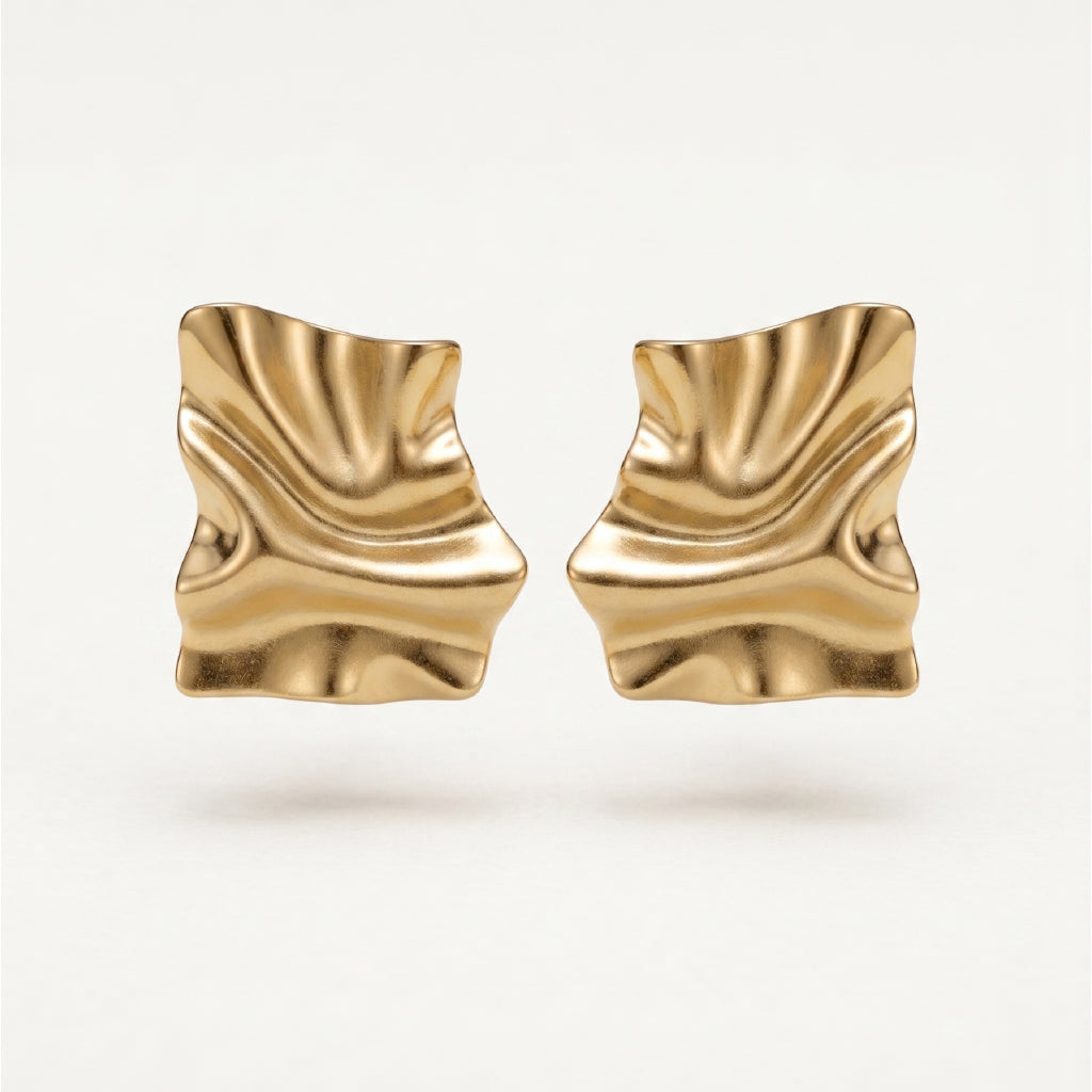 Gold Flow Studs - 24k Gold Plated